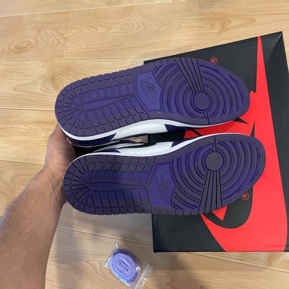 Air Jordan 1 Retro High OG ‘Court Purple 2.0’ 555088-500 Size 12.5 - Picture 5 of 7